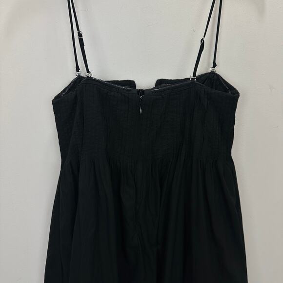 J.Crew Collection Strapless Notched Maxi Dress Cotton Formal Black US 4 NWT - Picture 9 of 13